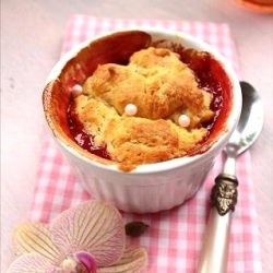 Strawberry & Rhubarb Cobbler