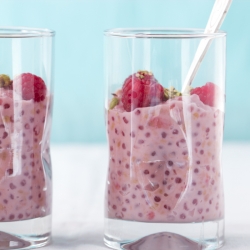 Raspberry Tapioca Pudding