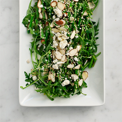 sesame & almond asparagus salad