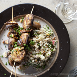 Grilled Mushrooms w/ Burghul Salad