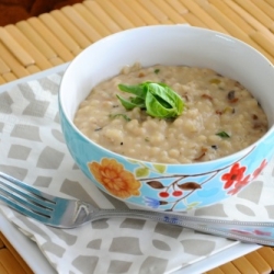 Barley Risotto w/ Mushrooms