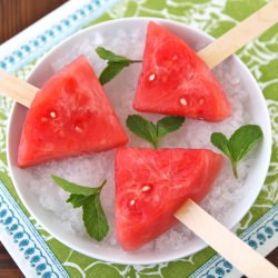 Watermelon Mojito Pops