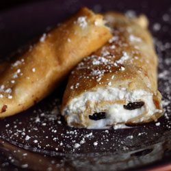 Crepes with Cheese and Raisins