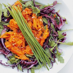 Sweet Potatoes, Red Cabbage Salad