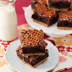 Nutella Pretzel Brownies