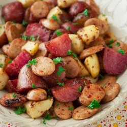 Roasted Potatoes with Maple Mustard