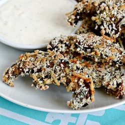 Portobello Fries with Lemon-Garlic