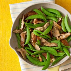 Shrooms & Snap Pea Saute