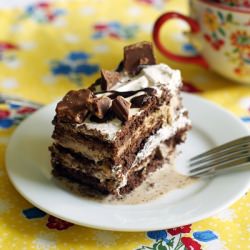 Kahlua-Coffee Ice Cream Cake