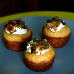 Muffins with goat cheese