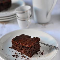 Cocoa Cake w/ Strawberries