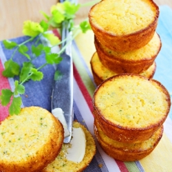 Jalapeno Cheddar Cornbread Muffins