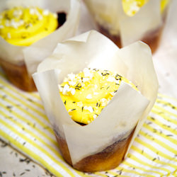 Lemon Thyme Olive Oil Cupcakes