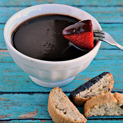 Coffee flavored Chocolate Fondue