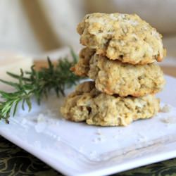 savory asiago and rosemary cookies