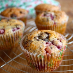 Dark chocolate raspberry muffins