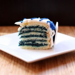 Reverse Blue Velvet Cake