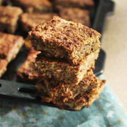 Banana Walnut Oat Bars