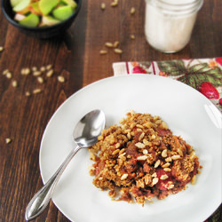 Balsamic Strawberry Rhubarb Crisp