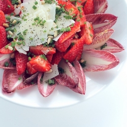 Strawberries and Parmigiano Salad