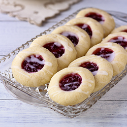 Raspberry Almond Thumbprints