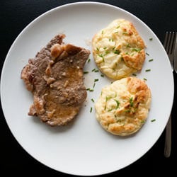 Fried Steak & Baked Mashed Potatoes