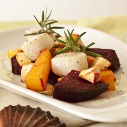 Scallop with Roasted Vegetables