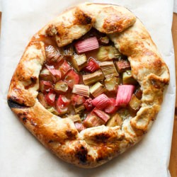 Rhubarb and Basil Galette