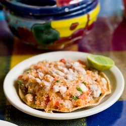 Seafood tostadas