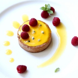 Passion Fruit and Raspberry Tart