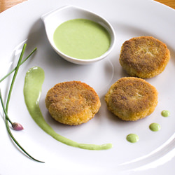 Egg Balls with Sorrel Sauce