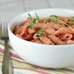 Pasta with Beets, Thyme, and Cream