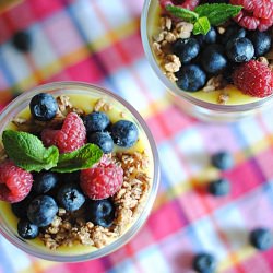 Lemon Curd with Mixed Berries