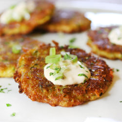 Zucchini Galettes with Chipotle