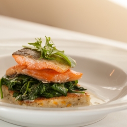 Arctic Char with spinach