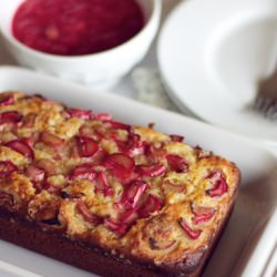 Maple Yogurt Cake & Rhubarb Compote