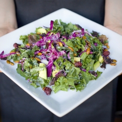 red cabbage & kale salad