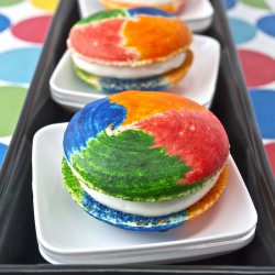 Rainbow Swirl Macarons