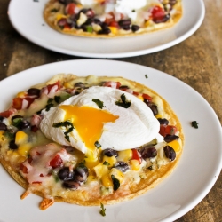 Tostada with Poached Eggs