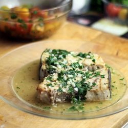 Swordfish with Salmoriglio Sauce