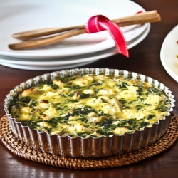 Crustless Spinach Mushroom Quiche