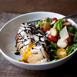 Parmesan Balsamic Poached Eggs