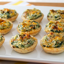 Crab, Spinach & Mushroom Tarts