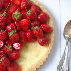 Strawberry ricotta tart