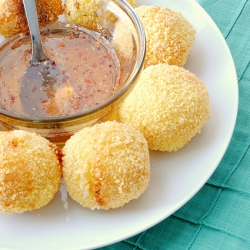 Fried Goat Cheese With Spicy Honey