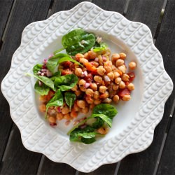 Braised Chickpeas with Spinach