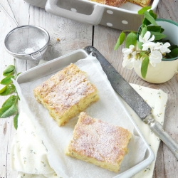 Apple Pie with Acacia Flowers