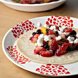 Black Bean Strawberry Mango Tacos