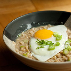 Savory Oatmeal w/ Scallions