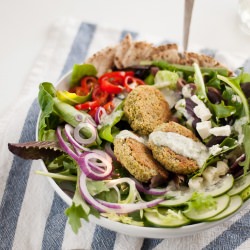 Baked Falafel Salad